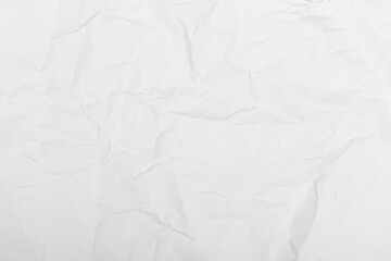 White crumpled paper texture background. White recycled craft paper texture as background.