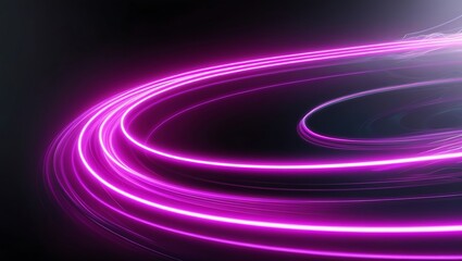 Abstract background with purple glowing lines. Generative Ai.