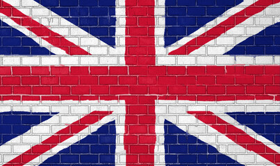 Fototapeta premium The Union Jack on a wall