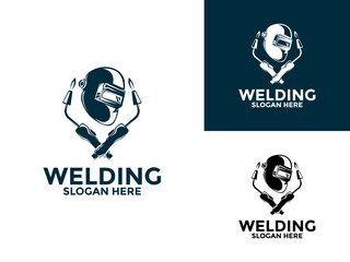 welding logo vector illustration, welding tool logo template