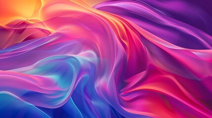 Fototapeta premium Colorful abstract shapes with fluid, flowing lines and vibrant gradients