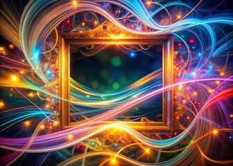 Obraz premium Decorative Abstract Frame with Long Exposure Techniques for Stunning Visuals