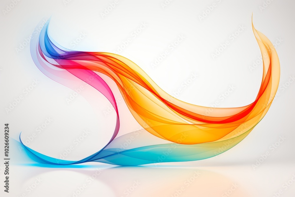 Poster elegant line art of smoke in subtle patterns and business colors on a neutral background