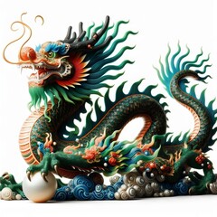Obraz premium dragon statue in chinese temple