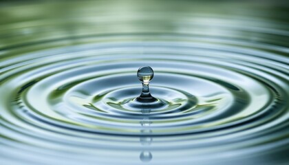 drop of water, water ripples closeup