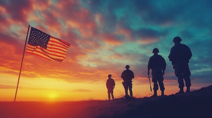 Veterans Day Concept Abstract Background for Interactive Visuals Celebrating Veterans Day