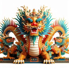 chinese dragon isolated on white background