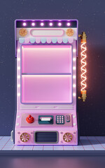 3D creative vending machine simulates product scene background