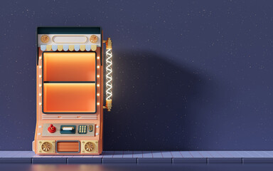 3D creative vending machine simulates product scene background