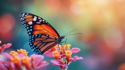 Obraz premium Beautiful butterfly on a flower