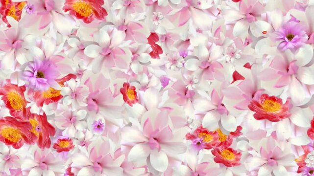 Mxed flowers romantic background