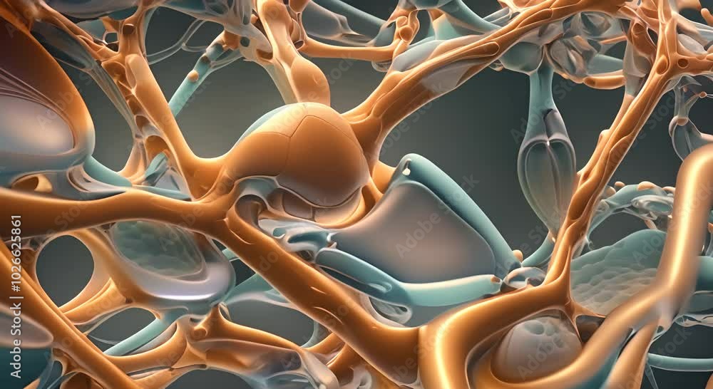 Poster abstract cell structure seamless looping 4k animation