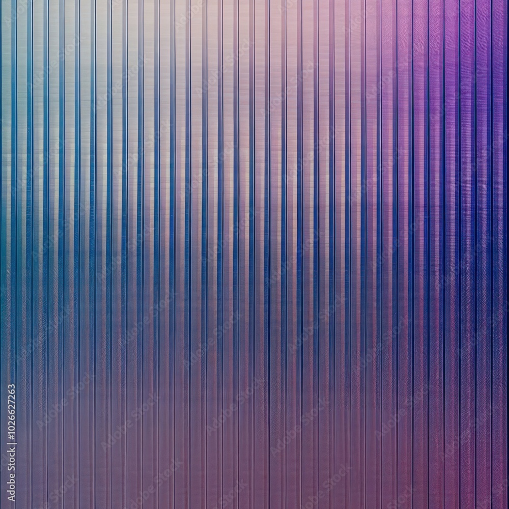 Poster colorful gradient patterns on a metallic surface with vertical lines