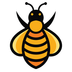 Solid color Squash Bee animal vector design