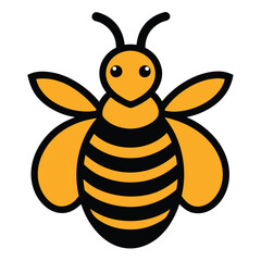 Solid color Squash Bee animal vector design