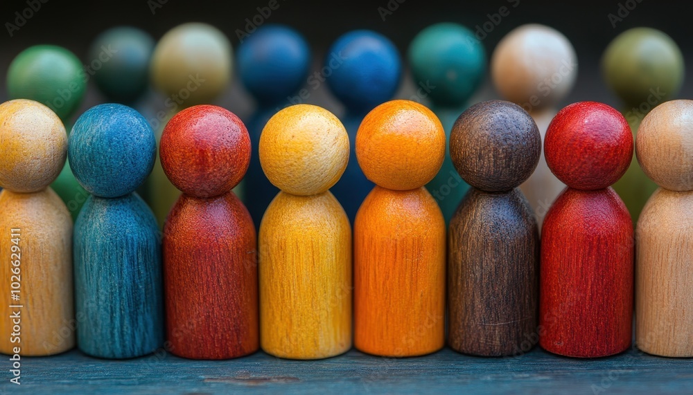 Aufkleber creating inclusive policies in an organization with diverse representation of figures
