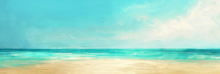 Soothing Seascape: A calming turquoise and sand abstract background creates a soothing school environment.