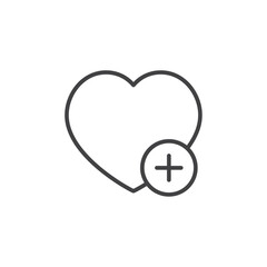 Add to favourite icon Thin outline art symbol