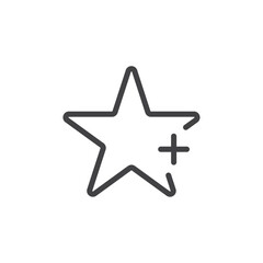 Add to favourite icon Thin outline art symbol