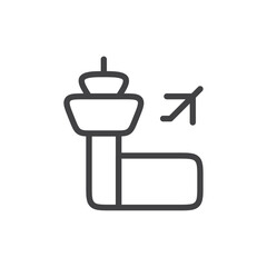Obraz premium Airport icon Thin outline art symbol