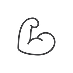 Naklejka premium Arm icon Thin outline art symbol