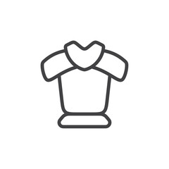 Armour icon Thin outline art symbol