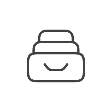 recommend clip art: Archieve icon Thin outline art symbol