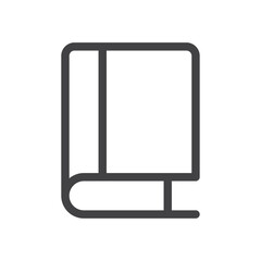 Book icon Thin outline art symbol