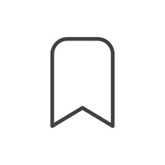 Bookmark icon Thin outline art symbol