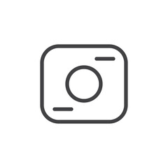 Camera icon Thin outline art symbol