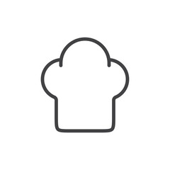 Chef hat icon Thin outline art symbol