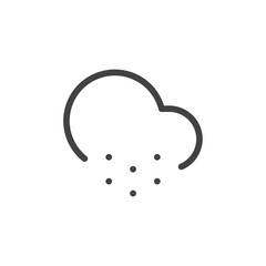 Cloud snow icon Thin outline art symbol