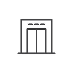 elevator icon Thin outline art symbol