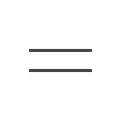 Equal icon Thin outline art symbol