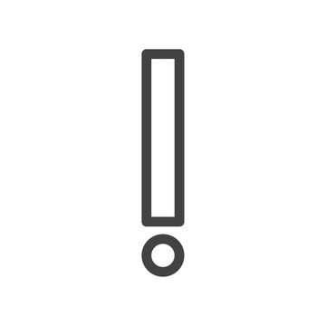 recommend clip art: exclamation mark icon Thin outline art symbol