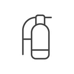 Fire extinguisher icon Thin outline art symbol