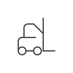 Forklift icon Thin outline art symbol