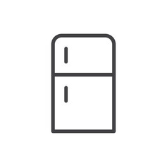 Fridge icon Thin outline art symbol
