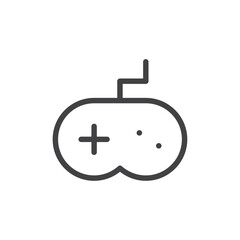 Gaming pad icon Thin outline art symbol