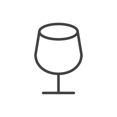 Glass icon Thin outline art symbol