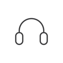 Headset icon Thin outline art symbol