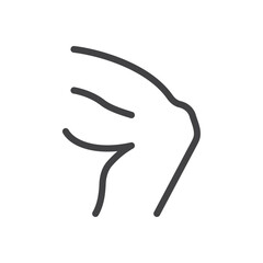 Obraz premium Leg icon Thin outline art symbol