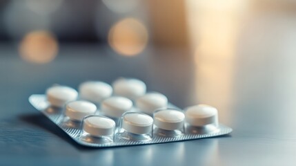 Mental health medicine pills in blister pack