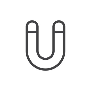 recommend clip art: Magnet icon Thin outline art symbol