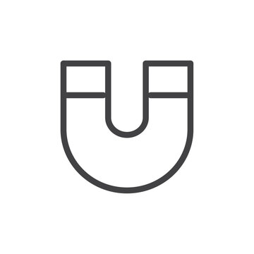 recommend clip art: Magnet icon Thin outline art symbol
