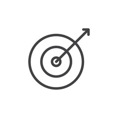 misson icon Thin outline art symbol