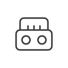 Radio icon Thin outline art symbol
