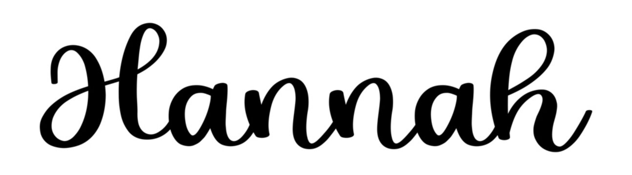 Hannah  - black color - word name written - ideal for websites, presentations, cards, banners, sweatshirts, prints, cricut, silhouette, sublimations, labels, stickers