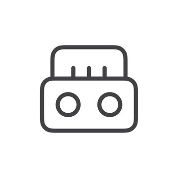 recommend clip art: Radio icon Thin outline art symbol