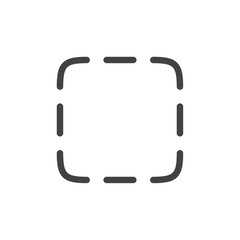 Selection icon Thin outline art symbol